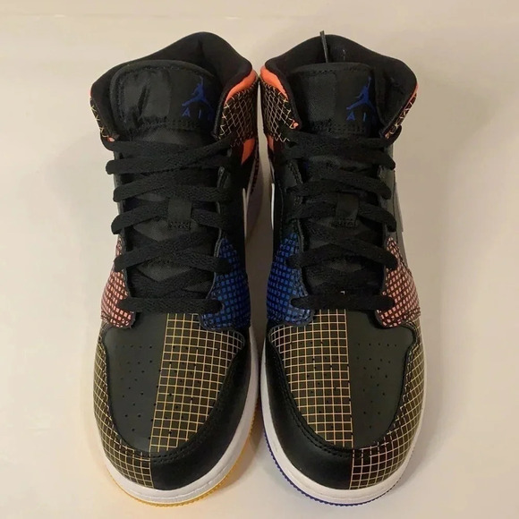 Jordan 1 Mid Sneakers Graphic Game Royal Blue New - Picture 5 of 12